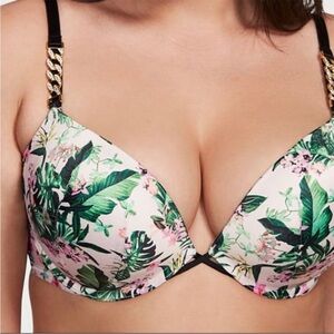 Victoria's Secret Very Sexy Push-Up Bra Tropical Print Size 38DD